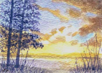 "Clearing Skies" by Terrence Doeler, Monona WI - Acrylic - SOLD